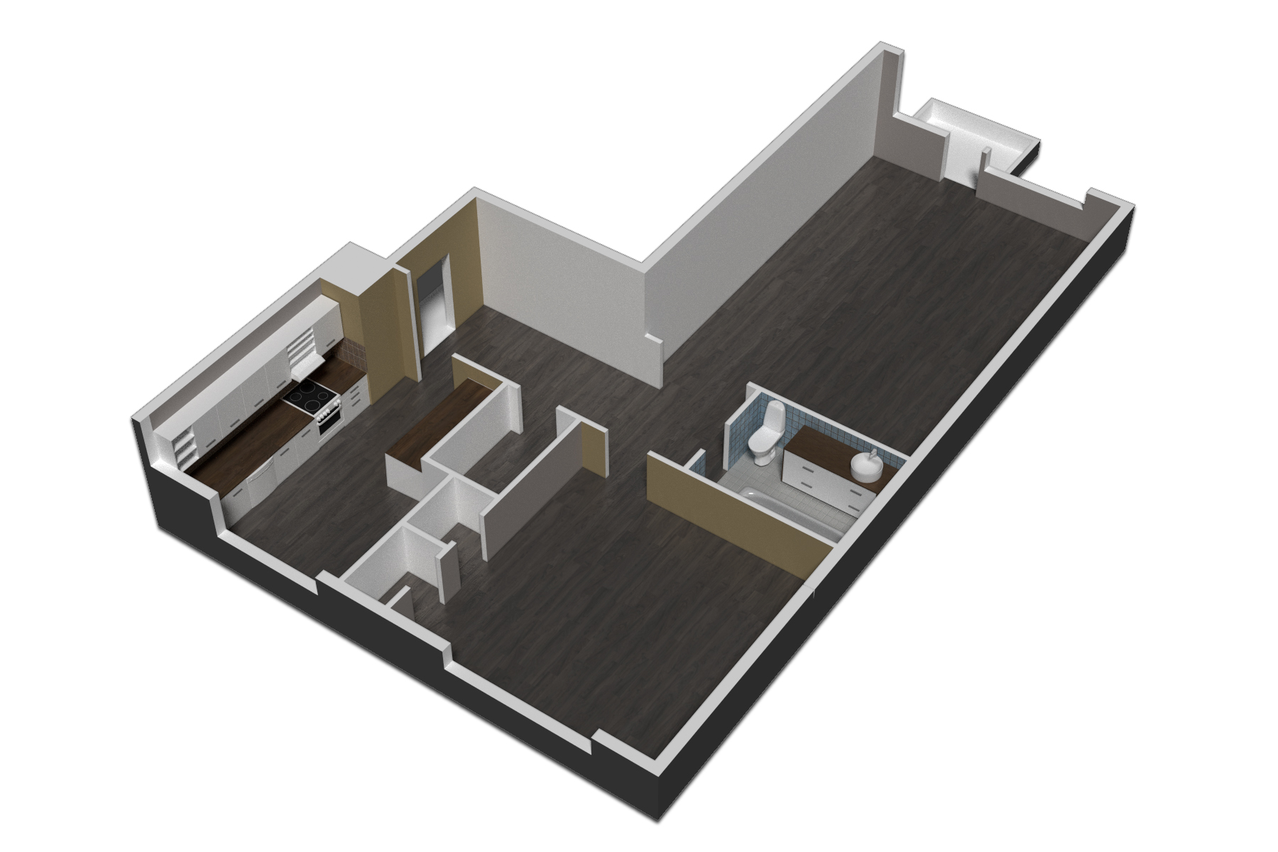 Kerrostalokaksion pohjakuva